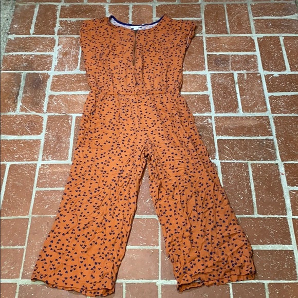 girls orange jumpsuit